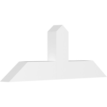 Ekena Millwork Portland Architectural Grade PVC Gable Bracket, 48"W x 18"H x 4"D x 6"F, 9/12 Pitch GBP048X18X0406POR00